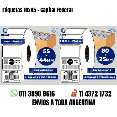 Etiquetas 10x45 - Capital Federal