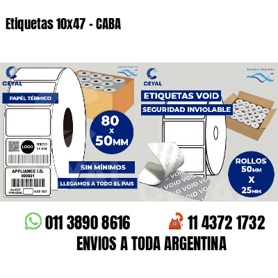 Etiquetas 10x47 - CABA