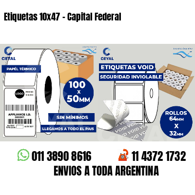 Etiquetas 10x47 - Capital Federal