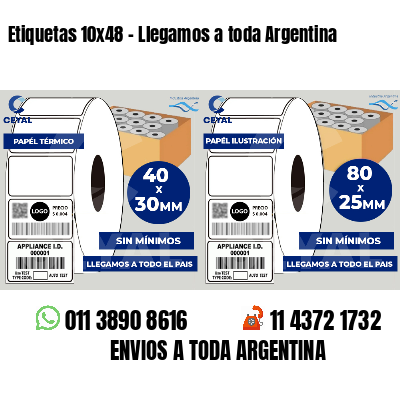 Etiquetas 10x48 - Llegamos a toda Argentina