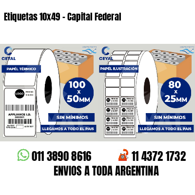 Etiquetas 10x49 - Capital Federal