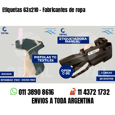 Etiquetas 63x210 - Fabricantes de ropa