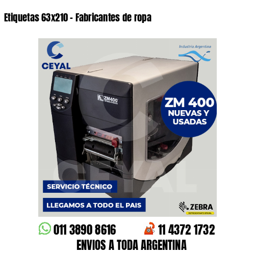 Etiquetas 63×210 – Fabricantes de ropa