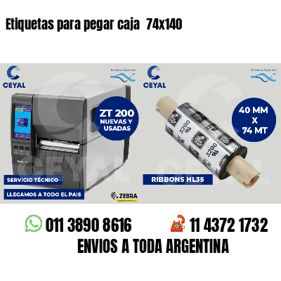 Etiquetas para pegar caja  74x140