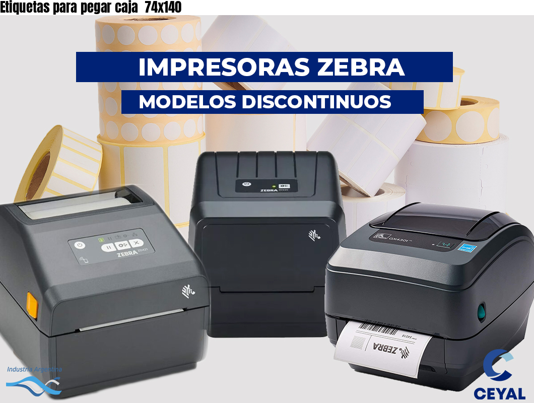 Etiquetas para pegar caja  74x140