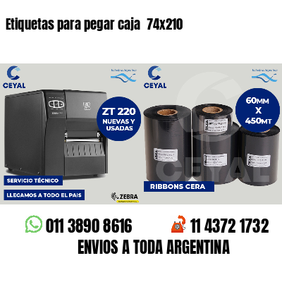 Etiquetas para pegar caja  74x210