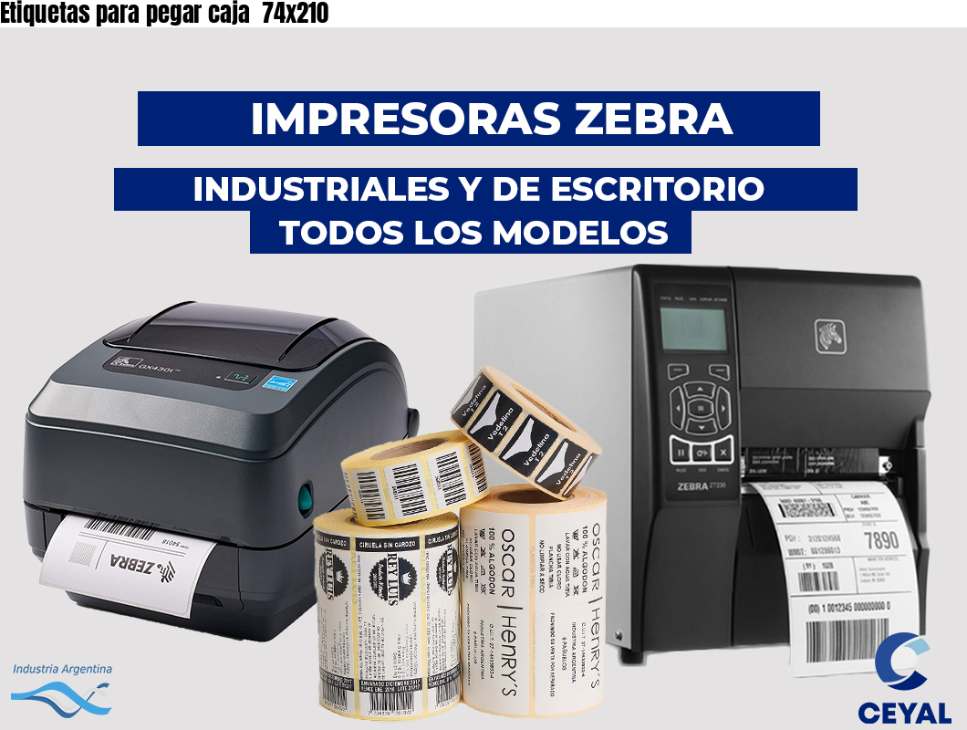 Etiquetas para pegar caja  74x210