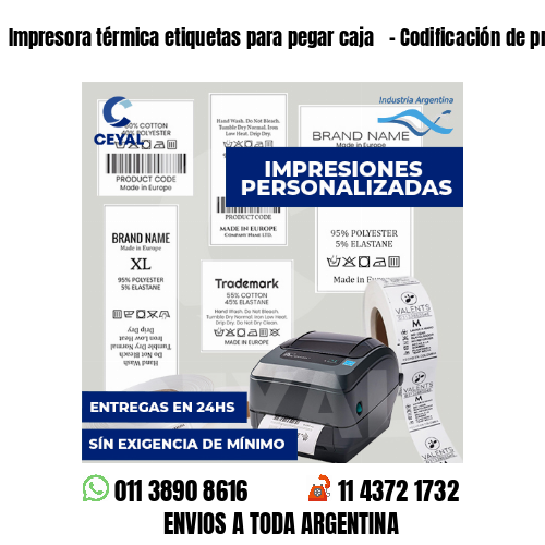 Impresora térmica etiquetas para pegar caja   - Codificación de prendas