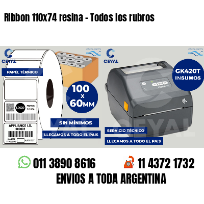 Ribbon 110x74 resina - Todos los rubros