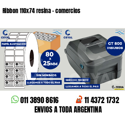 Ribbon 110x74 resina - comercios