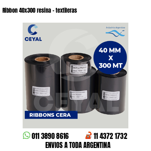 Ribbon 40×300 resina – textileras