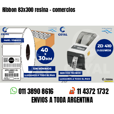 Ribbon 83x300 resina - comercios