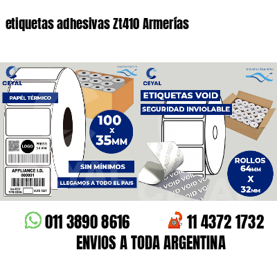 etiquetas adhesivas Zt410 Armerías