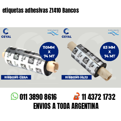 etiquetas adhesivas Zt410 Bancos