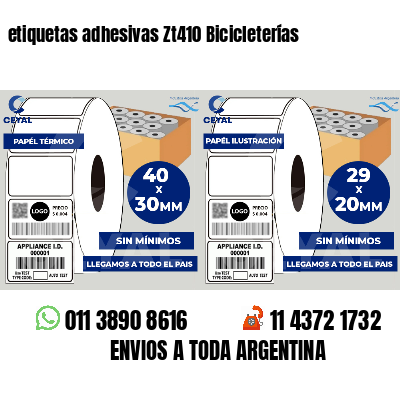 etiquetas adhesivas Zt410 Bicicleterías