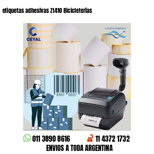 etiquetas adhesivas Zt410 Bicicleterías