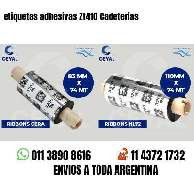 etiquetas adhesivas Zt410 Cadeterías