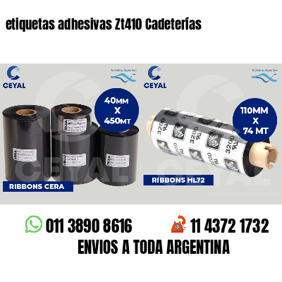 etiquetas adhesivas Zt410 Cadeterías