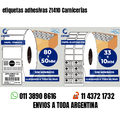 etiquetas adhesivas Zt410 Carnicerías