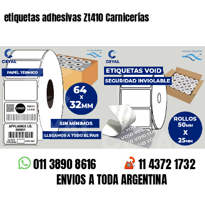 etiquetas adhesivas Zt410 Carnicerías