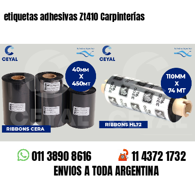 etiquetas adhesivas Zt410 Carpinterías