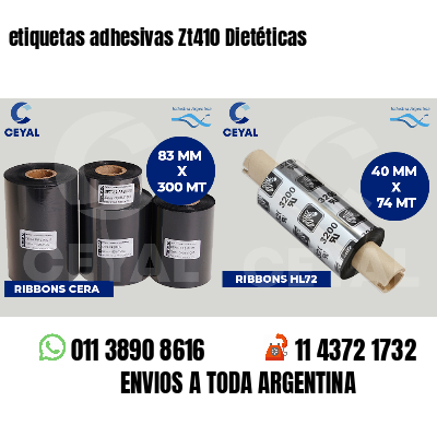 etiquetas adhesivas Zt410 Dietéticas