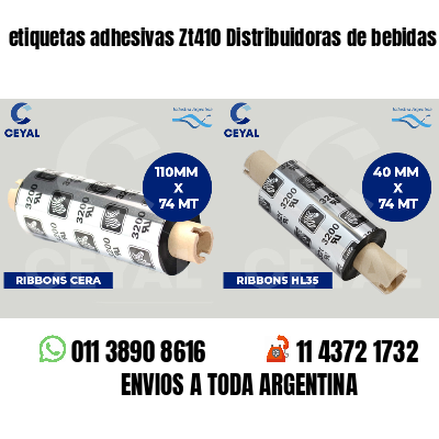 etiquetas adhesivas Zt410 Distribuidoras de bebidas