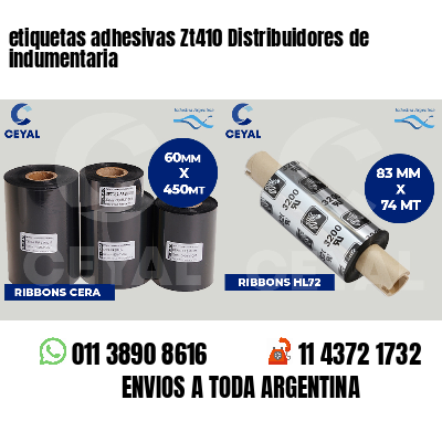 etiquetas adhesivas Zt410 Distribuidores de indumentaria