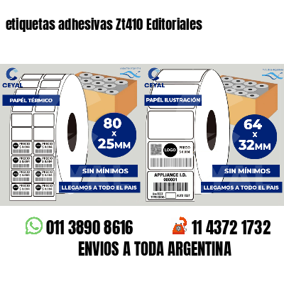 etiquetas adhesivas Zt410 Editoriales