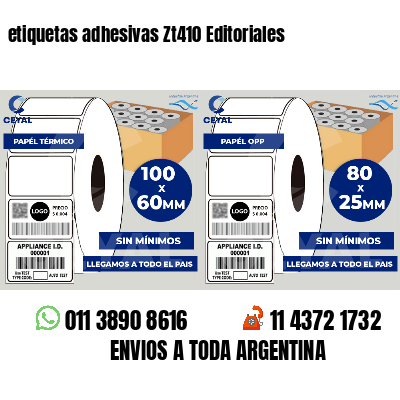 etiquetas adhesivas Zt410 Editoriales