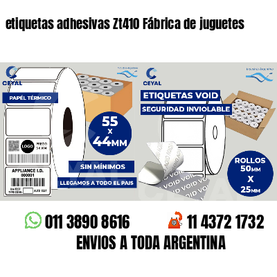 etiquetas adhesivas Zt410 Fábrica de juguetes