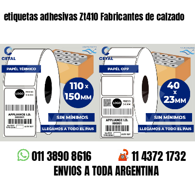 etiquetas adhesivas Zt410 Fabricantes de calzado