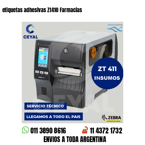 etiquetas adhesivas Zt410 Farmacias