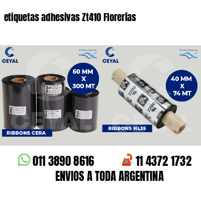 etiquetas adhesivas Zt410 Florerías