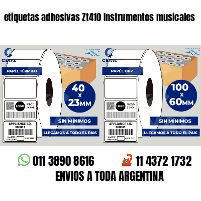 etiquetas adhesivas Zt410 Instrumentos musicales