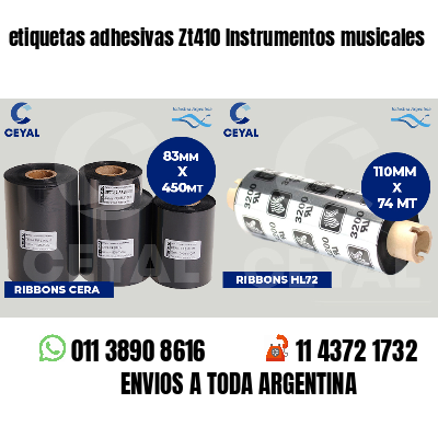 etiquetas adhesivas Zt410 Instrumentos musicales