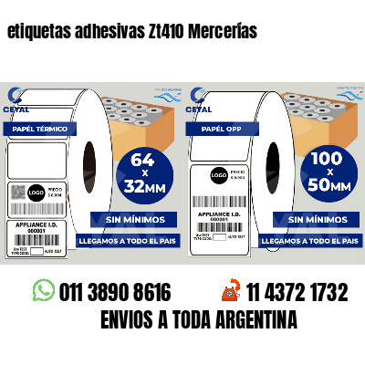 etiquetas adhesivas Zt410 Mercerías