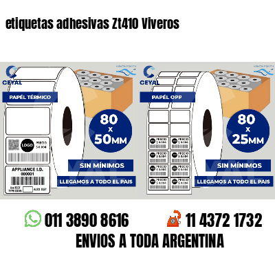 etiquetas adhesivas Zt410 Viveros