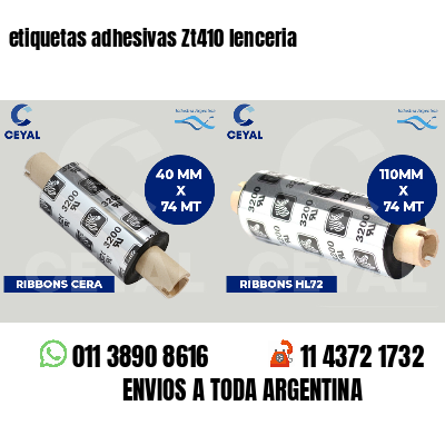 etiquetas adhesivas Zt410 lenceria