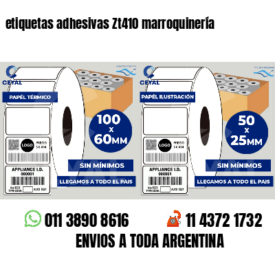 etiquetas adhesivas Zt410 marroquinería