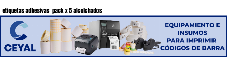 etiquetas adhesivas  pack x 5 alcolchados