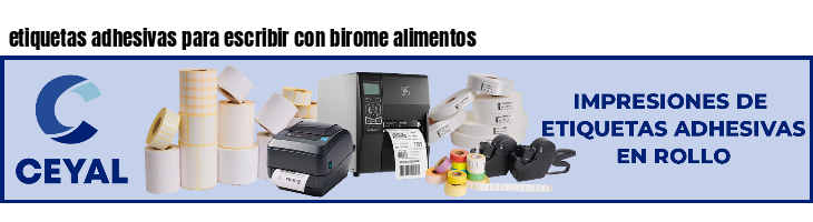 etiquetas adhesivas para escribir con birome alimentos