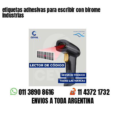 etiquetas adhesivas para escribir con birome industrias