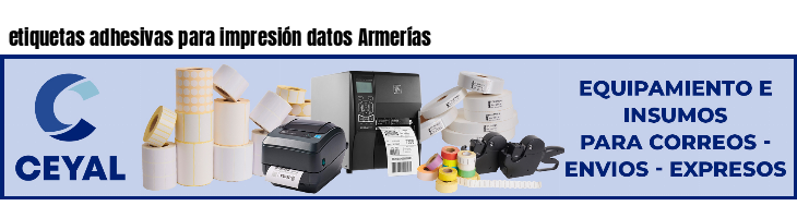 etiquetas adhesivas para impresión datos Armerías