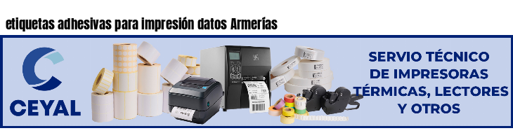 etiquetas adhesivas para impresión datos Armerías