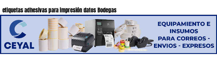 etiquetas adhesivas para impresión datos Bodegas