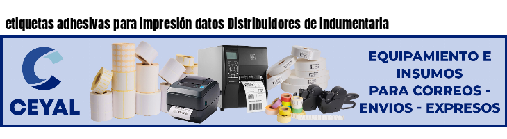 etiquetas adhesivas para impresión datos Distribuidores de indumentaria