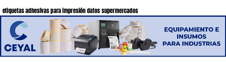 etiquetas adhesivas para impresión datos supermercados