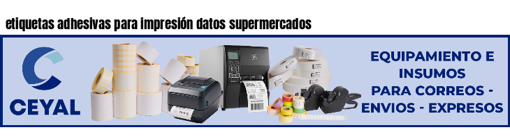 etiquetas adhesivas para impresión datos supermercados