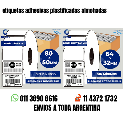 etiquetas adhesivas plastificadas almohadas